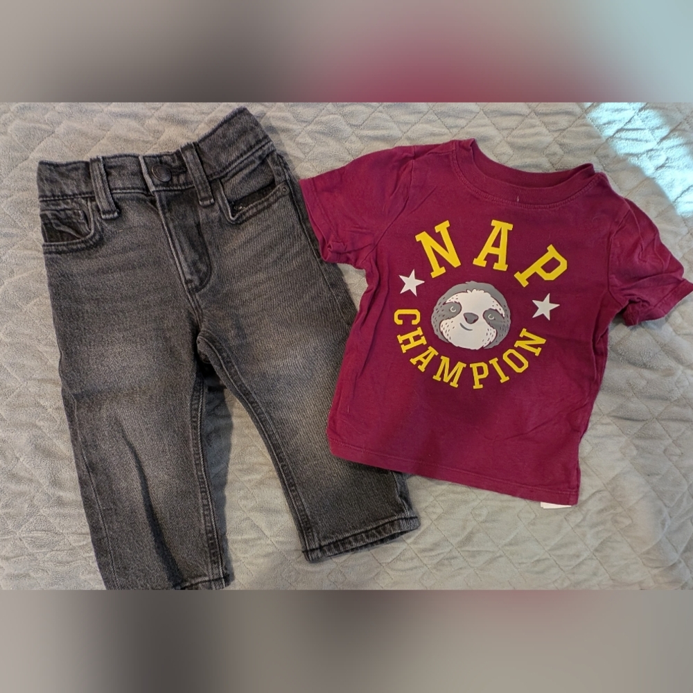 18-24M Kids Graphic Tee and Jeans Set